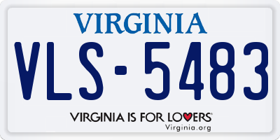 VA license plate VLS5483