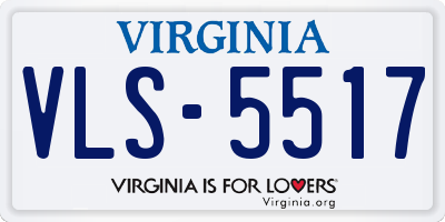 VA license plate VLS5517