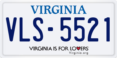 VA license plate VLS5521