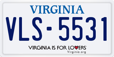 VA license plate VLS5531