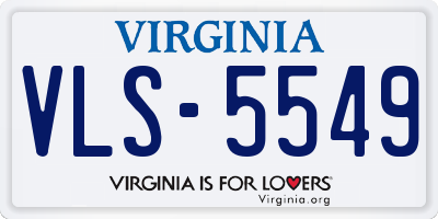 VA license plate VLS5549