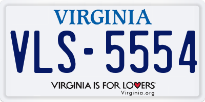 VA license plate VLS5554