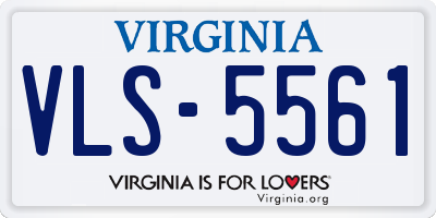VA license plate VLS5561