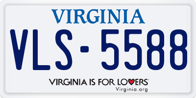VA license plate VLS5588