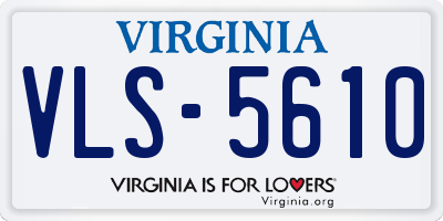 VA license plate VLS5610