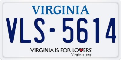 VA license plate VLS5614