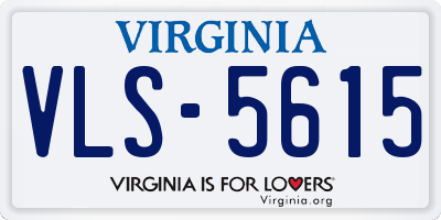VA license plate VLS5615