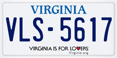 VA license plate VLS5617