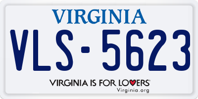 VA license plate VLS5623
