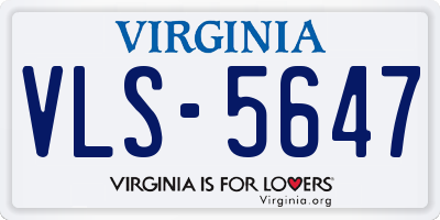 VA license plate VLS5647