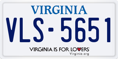 VA license plate VLS5651