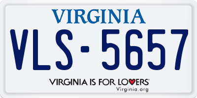 VA license plate VLS5657