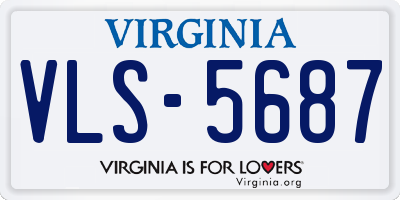 VA license plate VLS5687