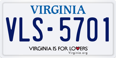 VA license plate VLS5701