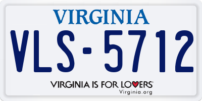 VA license plate VLS5712