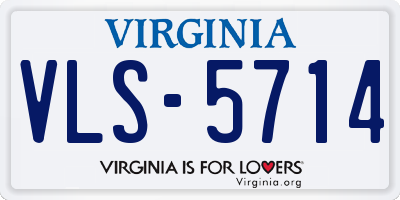 VA license plate VLS5714