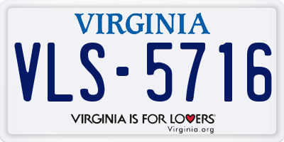 VA license plate VLS5716