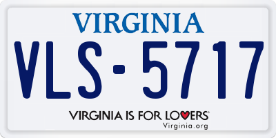 VA license plate VLS5717