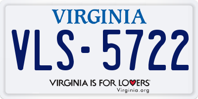 VA license plate VLS5722