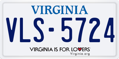 VA license plate VLS5724