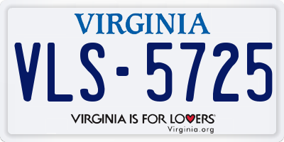 VA license plate VLS5725