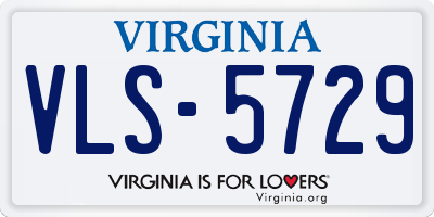 VA license plate VLS5729