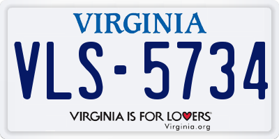 VA license plate VLS5734
