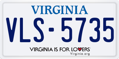 VA license plate VLS5735
