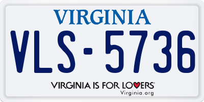 VA license plate VLS5736