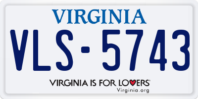 VA license plate VLS5743