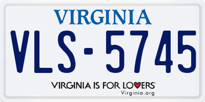 VA license plate VLS5745