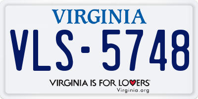 VA license plate VLS5748
