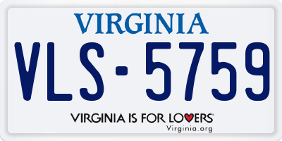 VA license plate VLS5759
