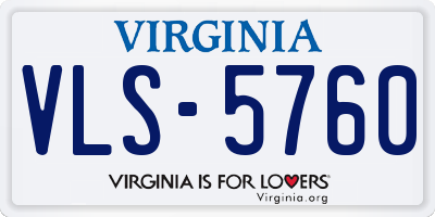 VA license plate VLS5760