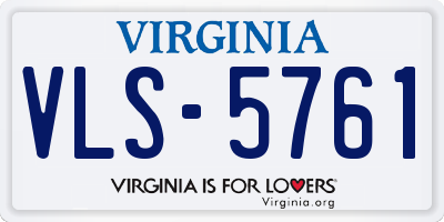 VA license plate VLS5761