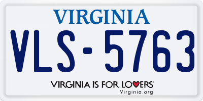 VA license plate VLS5763