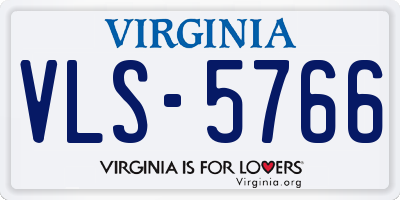VA license plate VLS5766