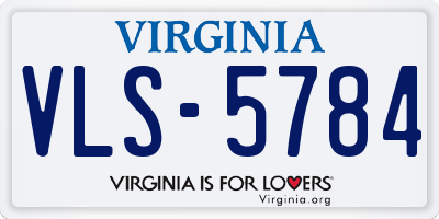 VA license plate VLS5784