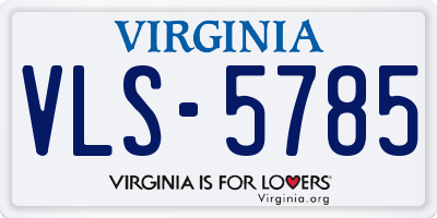 VA license plate VLS5785