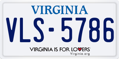 VA license plate VLS5786