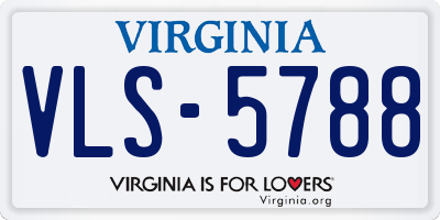 VA license plate VLS5788