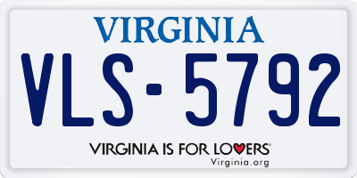 VA license plate VLS5792