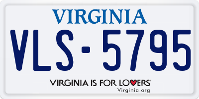 VA license plate VLS5795