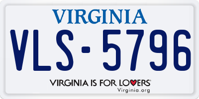 VA license plate VLS5796