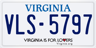 VA license plate VLS5797