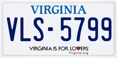 VA license plate VLS5799