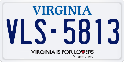 VA license plate VLS5813