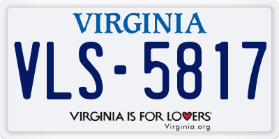 VA license plate VLS5817