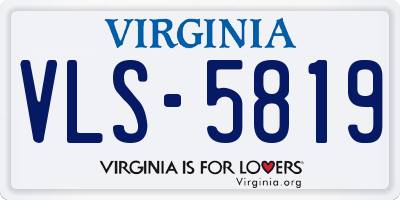 VA license plate VLS5819