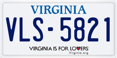VA license plate VLS5821